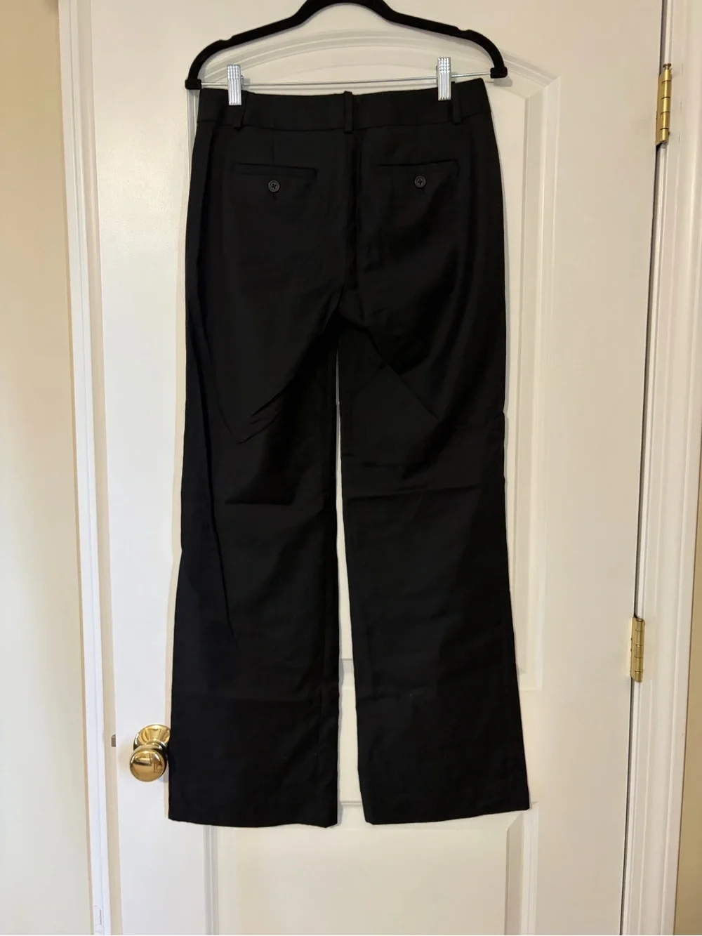 J. Crew Black Wide-Leg City Fit Trousers